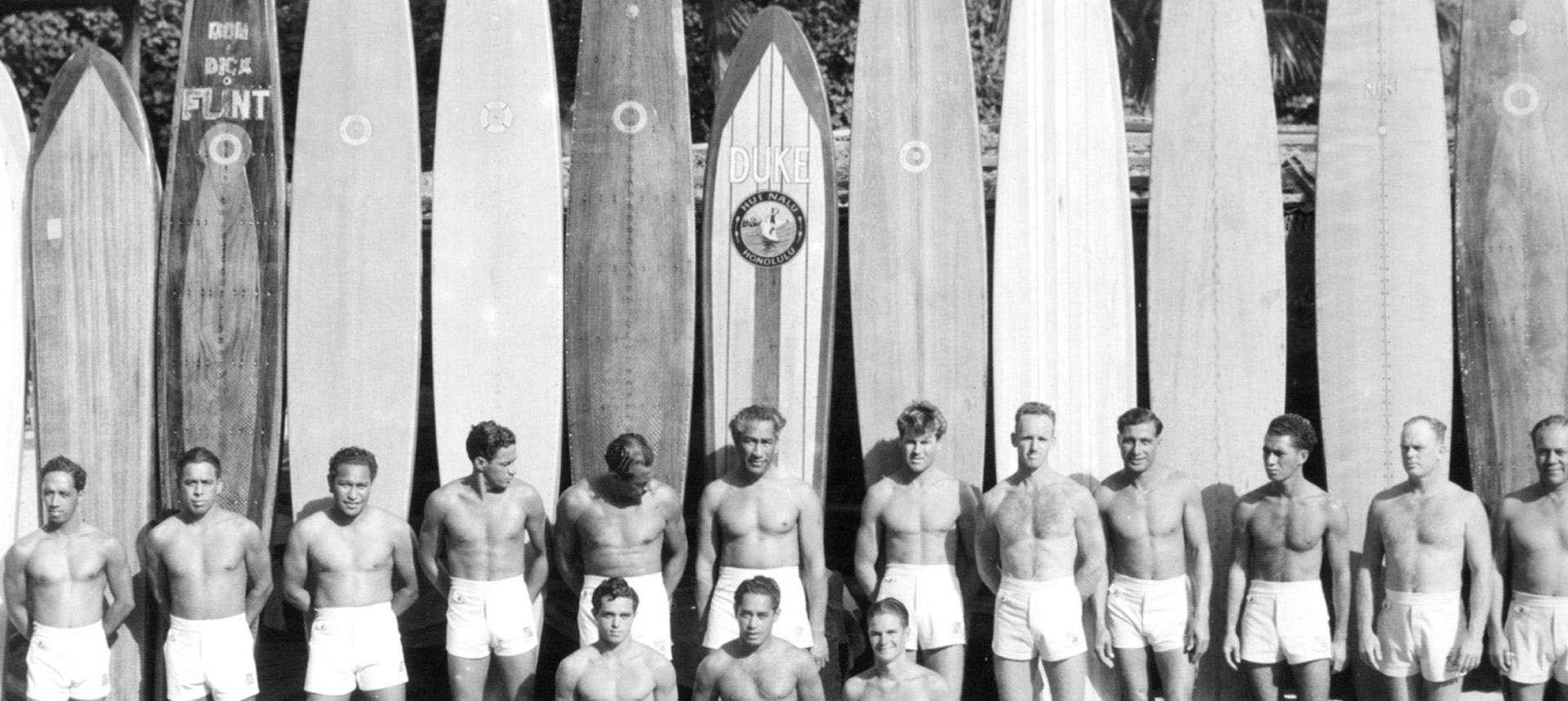 Duke's surfers lined up