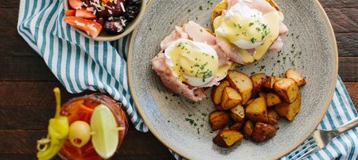 Eggs benedicts, and bloody mary