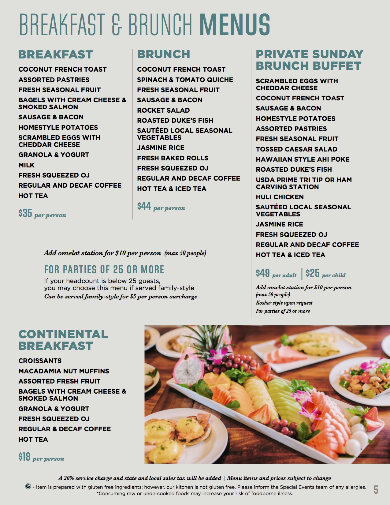 Breakfast and Brunch Menu